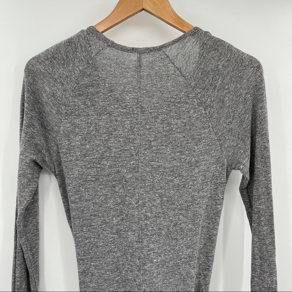 Monrow Tie Front Dress in Granite Grey Long Sleeve Size Small - Picture 11 of 15